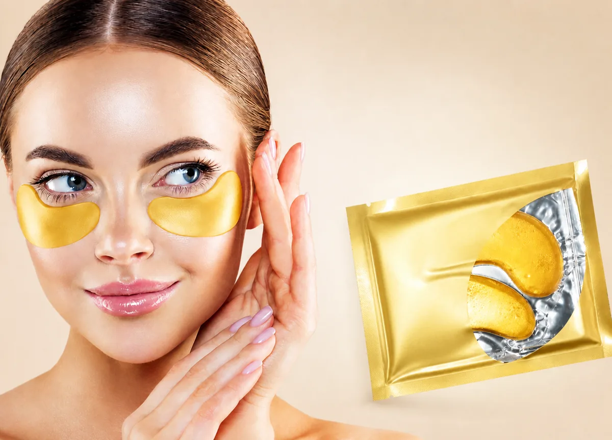 24K gold hydrogel eye mask private label product case